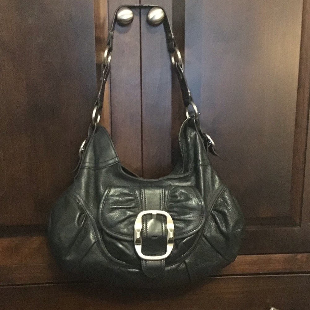 B. Makowsky Hobo Purse w Silver hardware